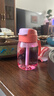 特百惠（Tupperware）CC企鵝350ML塑料杯夏季男女學(xué)生兒童水杯子便攜帶吸管 甜蜜粉 曬單實(shí)拍圖
