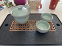 尚言坊天然烏金石茶盤(pán)帶排水儲水式小型家用功夫茶具簡(jiǎn)易茶托盤(pán)干泡茶臺 曬單實(shí)拍圖