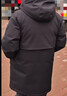 鴨鴨羽絨服男女中長(cháng)款2025冬季新款防寒工裝派克保暖外套厚YX 黑色 L 175/92A(L) 曬單實(shí)拍圖