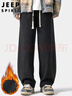 JEEP SPIRIT吉普休閑褲男彎刀褲子男士秋冬季直筒闊腿衛褲高端潮流運動(dòng)長(cháng)褲 曬單實(shí)拍圖