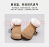 回力雪地靴女冬季新款可愛(ài)加絨保暖百搭新款短筒棉鞋 卡其色 37 曬單實(shí)拍圖