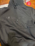 Champion冠軍連帽衛衣男刺繡logo加絨保暖上衣復古潮 鉛灰色 L  曬單實(shí)拍圖