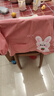 寶寶軟殼衣罩衣兒童防水防臟吃飯圍兜圍裙嬰兒秋冬男女孩反穿衣 立體大兜兔-粉色 100(建議1-2歲) 曬單實(shí)拍圖