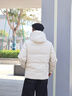 海瀾之家（HLA）男士冬季羽絨服爸爸短款連帽25新款休閑加厚中老年加厚保暖外套男 米杏8D L 175/92A 推薦137~150斤 曬單實(shí)拍圖