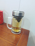 領(lǐng)臣（LINGCHEN）茶杯雙層玻璃水杯大容量泡茶杯子帶把手濾網(wǎng)商務(wù)辦公行政領(lǐng)導男士 曬單實(shí)拍圖