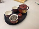 萬(wàn)仟堂茶具套裝 高檔茶壺茶杯茶具泡茶器全套送禮賀禮 舞馬銜杯 漆紅釉 曬單實(shí)拍圖