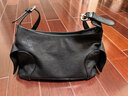 裘真新年禮物 植鞣羊皮逍遙hobo包單肩斜挎包休閑復古大容量通勤包女 黑色-小號羊皮 曬單實(shí)拍圖
