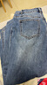 三彩2025秋季新款牛仔褲收腰休閑褲直筒褲九分褲復古水洗M 曬單實(shí)拍圖