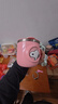 史努比（SNOOPY）兒童牛奶水杯寶寶家用幼兒園防摔不銹鋼單柄學(xué)飲小口杯260ml 粉 曬單實(shí)拍圖