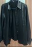真維斯襯衫女休閑百搭翻領(lǐng)長(cháng)袖襯衫2025秋季優(yōu)雅通勤純色襯衣黑色L 曬單實(shí)拍圖