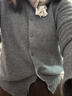 ELLE【100%綿羊毛】簡(jiǎn)約氣質(zhì)毛針織衫女2025秋裝新款新年圓領(lǐng)毛衣開(kāi)衫 深灰色 L 曬單實(shí)拍圖