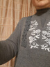 法貝莎品牌兩件套繡花馬甲針織衫秋季氣質(zhì)時(shí)尚百搭休閑洋氣上衣女 煙灰色 L 【125-145斤】 曬單實(shí)拍圖