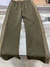 SUSTYLE奢侈高端品牌高檔休閑褲男寬松直筒闊腿褲秋冬季厚款條紋運動(dòng)衛褲 咖色 L 體重136-150斤 曬單實(shí)拍圖