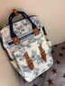 愛(ài)貝迪拉媽咪包外出輕便大容量背包雙肩包多功能媽媽包外出包藍 曬單實(shí)拍圖