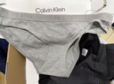 Calvin Klein內衣女士本命年新年紅三條裝提花ck舒適棉質(zhì)性感比基尼三角內褲女 0P6-太空黑/椰青灰/英雄灰 3條 S 曬單實(shí)拍圖