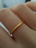 老廟黃金戒指女足金素圈戒指小克重金戒指尾戒送女友老婆節日禮物 13#約0.5g（素圈款） 曬單實(shí)拍圖