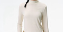 Teenie Weenie小熊女裝長(cháng)袖T恤冬白色簡(jiǎn)約軟糯中領(lǐng)修身氣質(zhì)打底衫 象牙白 L (170) 曬單實(shí)拍圖