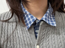 UR2025冬季新款女裝休閑撞色格紋翻領(lǐng)開(kāi)襟襯衫UYY250108 曬單實(shí)拍圖