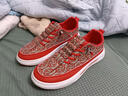 普步仕品牌一腳蹬板鞋男春秋季透氣本命年大紅色帆布鞋年輕人百搭鞋子男 紅色 41 標準運動(dòng)碼 曬單實(shí)拍圖