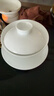 景德鎮（jdz）陶瓷茶具白瓷三才蓋碗家用辦公泡茶杯中式簡(jiǎn)約純色茶碗禮物初見(jiàn) 曬單實(shí)拍圖