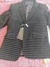 羅蒙（ROMON）高檔羊毛西服男士加棉加厚保暖春秋季商務(wù)修身免燙格子西裝外套男 加棉加厚 黑灰 【高品質(zhì)西服】 2XL 【155-160斤】 曬單實(shí)拍圖