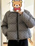 俏聞（QIAOWEN）波點(diǎn)羽絨服女2025冬季新款小個(gè)子立領(lǐng)洋氣高端白鴨絨保暖女士外套 灰色（面料升級版）新國標白鴨絨 M 建議116-126斤 曬單實(shí)拍圖