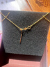 周大生18K金項鏈素鏈女黃金肖邦鏈鎖骨鏈送女友送媽媽生日禮物 肖邦鏈 黃18K金（約0.9g） 曬單實(shí)拍圖
