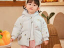 巴拉巴拉童裝寶寶鵝絨羽絨服嬰兒冬季兒童短款外套保暖潮男童女童 曬單實(shí)拍圖
