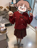 澳顏萊紅色百折裙兩件套 潮女童冬款套裝新款女寶寶洋氣網(wǎng)紅毛線(xiàn)上衣加 蝴蝶結毛衣+紅格子百折裙 120 曬單實(shí)拍圖