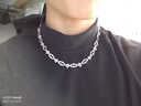 美式荊棘鈦鋼項鏈男款小眾設計高級感鎖骨鏈嘻哈男女金屬頸鏈配飾 荊棘鈦鋼項鏈【鏈長(cháng)50cm】 曬單實(shí)拍圖