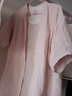 MUJI 女式 無(wú)側縫 細棉紗五分袖睡衣 家居服 純棉 套裝 26年春季新品 粉紅色條紋 L 上裝165/88A 下裝165/70A 曬單實(shí)拍圖
