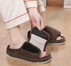 凡小如腳腫專(zhuān)用鞋可調節中老年人拖鞋男女腳受傷腫大變形老人鞋加寬加大 咖啡色 42-43 曬單實(shí)拍圖