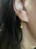 菜百首飾 黃金耳飾 足金國風(fēng)時(shí)尚拉絲葫蘆耳飾 計價(jià) HJ 黃金耳飾 約1.43g 曬單實(shí)拍圖