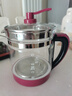通用美的養生壺壺身配件MK-GE1703 1701b 1702b 1703c玻璃杯體 玫紅色直壺(加厚) 曬單實(shí)拍圖