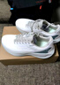 特步[范丞丞同款]后盾跑步鞋男夏季新品輕便減震網(wǎng)面透氣跑鞋女跳繩鞋 帆白/冷杉綠【爺青回-男】 40 (250mm) 新砝碼40.5 曬單實(shí)拍圖