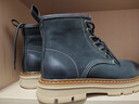 百思圖冬商場(chǎng)新款加絨保暖工裝馬丁靴復古大黃靴男短靴WF518DD5 黃棕色 40 曬單實(shí)拍圖