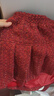 富羅迷女童套裝冬季加厚保暖甜美外套小香風(fēng)百褶裙年裝兩件套 紅色 160 曬單實(shí)拍圖