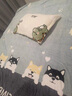 南極人牛奶絨毛毯被子冬季加厚加絨辦公室午睡小蓋毯床單雙人毛巾被薄毯 星空之鹿【加絨加厚 雙面保暖】 150x200cm【可鋪可蓋】 曬單實(shí)拍圖