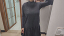Olrain歐芮兒優(yōu)雅減齡連衣裙秋季女裝顯瘦通勤設計感背心裙子 深灰色 XL 曬單實(shí)拍圖