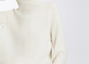 ELLE【100%綿羊毛】簡(jiǎn)約高領(lǐng)毛衣女2025秋季新款新年軟糯顯瘦毛針織衫 米白 S 曬單實(shí)拍圖