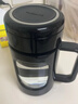 富光格韻辦公玻璃杯帶把防摔男士茶水分離泡茶杯子家用大容量水杯 黑色 700ml 曬單實(shí)拍圖