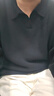 馬登工裝美式復古海鷗領(lǐng)polo衫寬松慵懶男士套頭毛衣秋冬坑條針織衫男 黑色 【v領(lǐng)毛衣男/高級感毛線(xiàn)衣/男士冬季打底衫】 L 曬單實(shí)拍圖