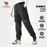 駱駝（CAMEL）軟殼褲男2025抓絨保暖微寬松防潑防風(fēng)戶(hù)外徒步登山褲女 A14CK03862，幻影黑，男 L 曬單實(shí)拍圖