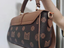 稻草人包包女包2026新款撞色印花手提包百搭斜挎包情人節新年禮物送老婆 深棕色-小版 曬單實(shí)拍圖