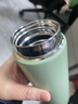 富光 保溫杯小巧可愛(ài)便攜少女316不銹鋼迷你水杯簡(jiǎn)約保溫瓶禮物送女友 牛油果綠300ml+升級316L材質(zhì) 曬單實(shí)拍圖