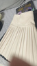 帛芮毛呢壓褶百褶裙半身裙子秋冬季2025年新款短裙防走光a字細褶jk 曬單實(shí)拍圖