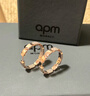 APM Monaco[楊紫同款] 小號精致玫瑰金色圈形耳環(huán)送女友新年禮物 曬單實(shí)拍圖