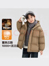 左西男童紅色羽絨服冬季2025新款兒童三防加厚保暖外套潮 咖啡色 130 曬單實(shí)拍圖