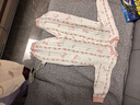 初生嬰兒衣服純棉加厚連體衣冬季新生兒男女寶寶夾棉保暖棉服爬服 2件-冬款(花花兔+可愛(ài)熊) 66cm  (12-15斤以?xún)? 曬單實(shí)拍圖