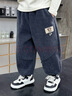乖妮貓（GUAINIMAO）兒童褲子男童秋冬季加絨加厚長(cháng)褲2026款痞帥男孩休閑運動(dòng)裝束腳褲 藏青色 120 碼 曬單實(shí)拍圖